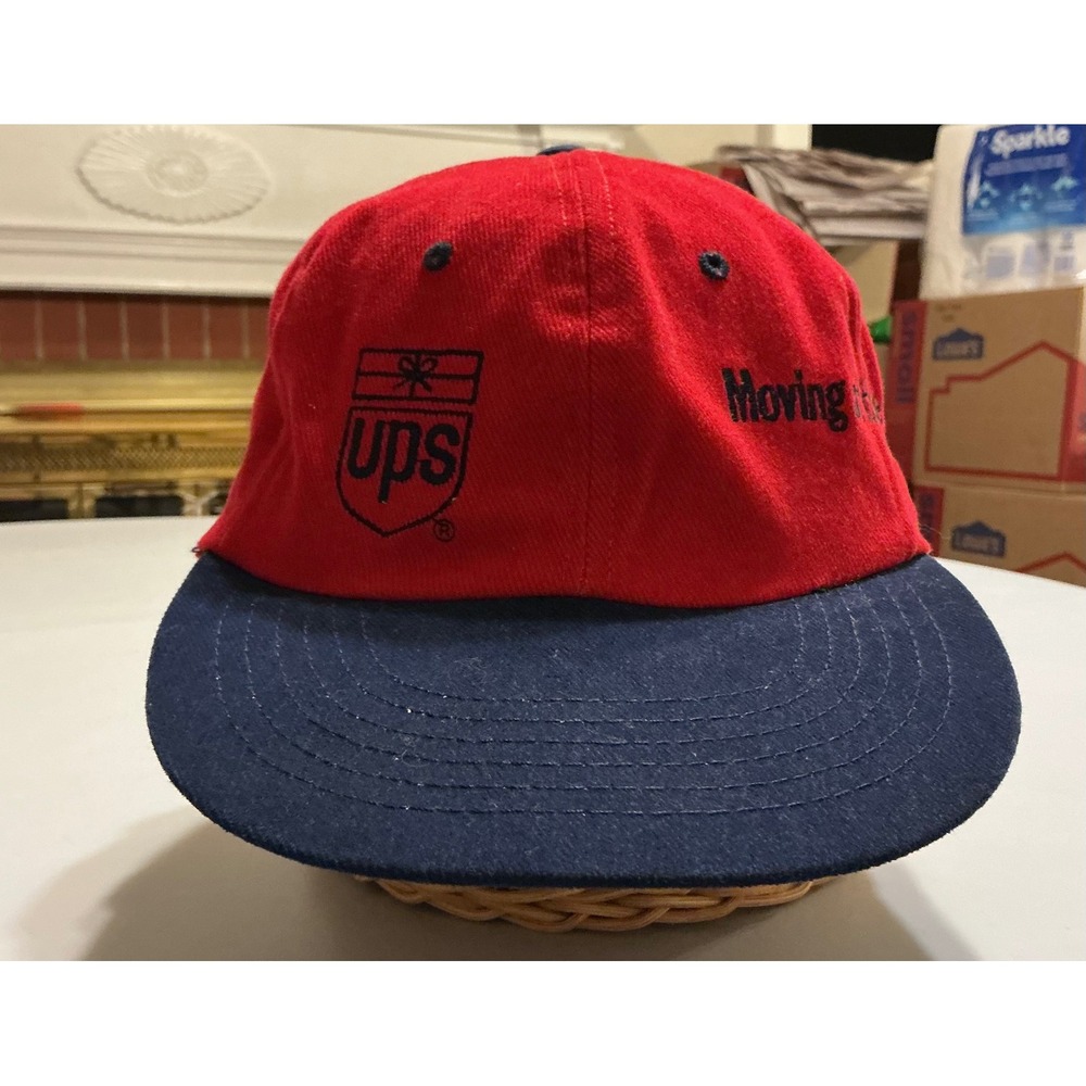 VTG 90s United Parcel Service UPS Snapback Hat Moving Speed of‎ Business OSFA